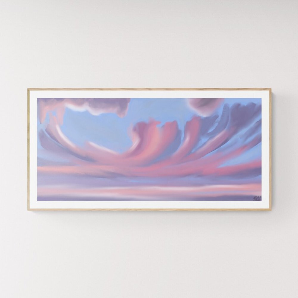 Lavender Sunrise | Nature | Modern Wall Art Decor | Minimalist Digital Prints